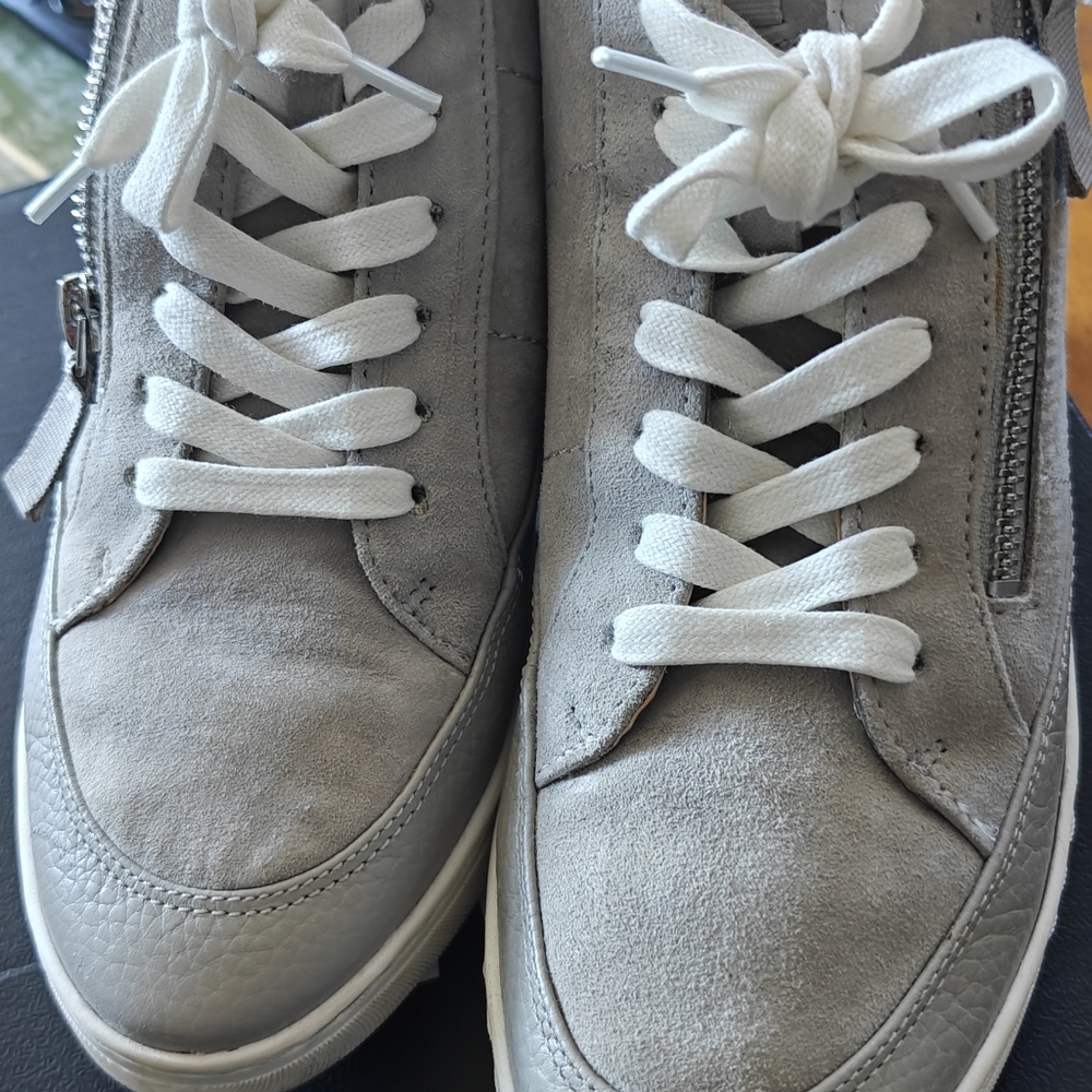 Naturalizer Gray High-Top Sneakers with Zipper - Picture 5 of 11